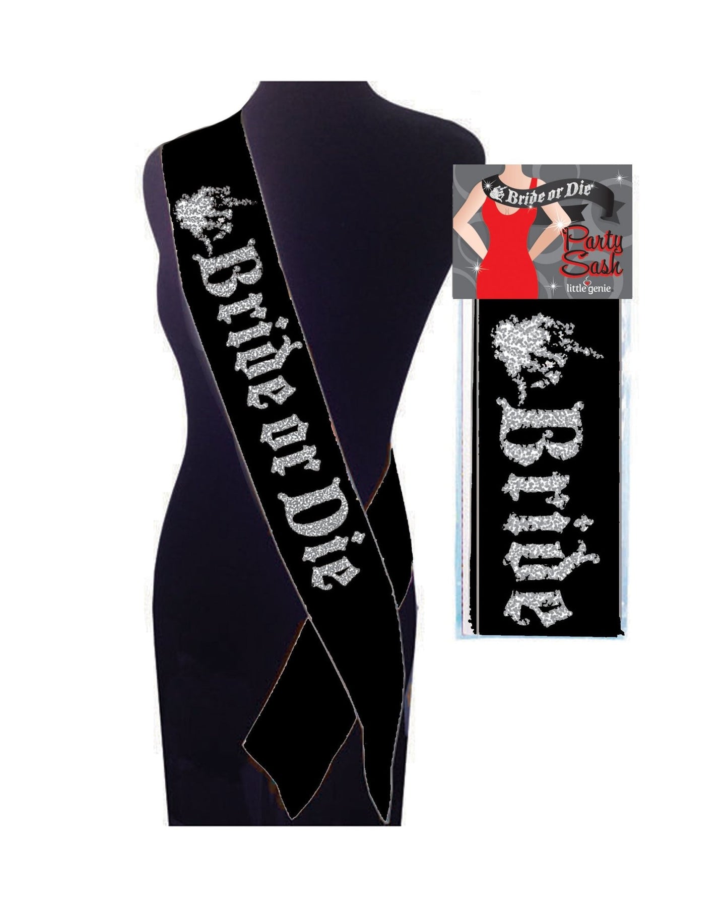 Bride or Die Sash - Black - Time4Task2Toys