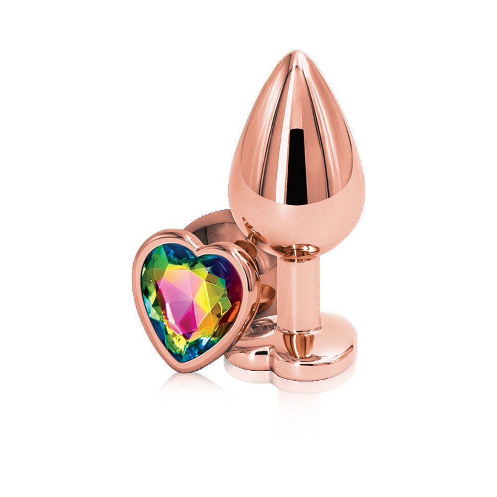 Rear Assets - Rose Gold Heart - Medium - Rainbow - Time4Task2Toys