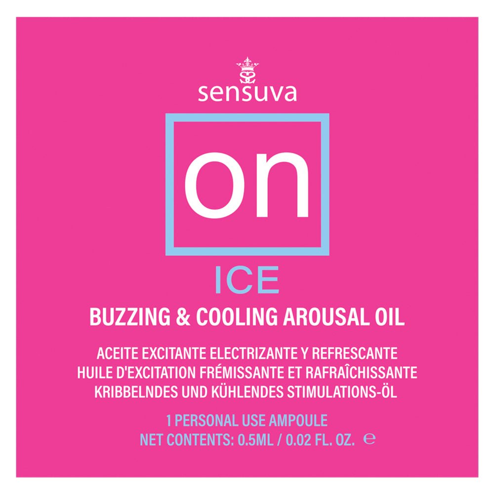 On Ice Buzzing & Cooling Female Arousal Oil - 0.01 Oz. Ampoule - Time4Task2Toys
