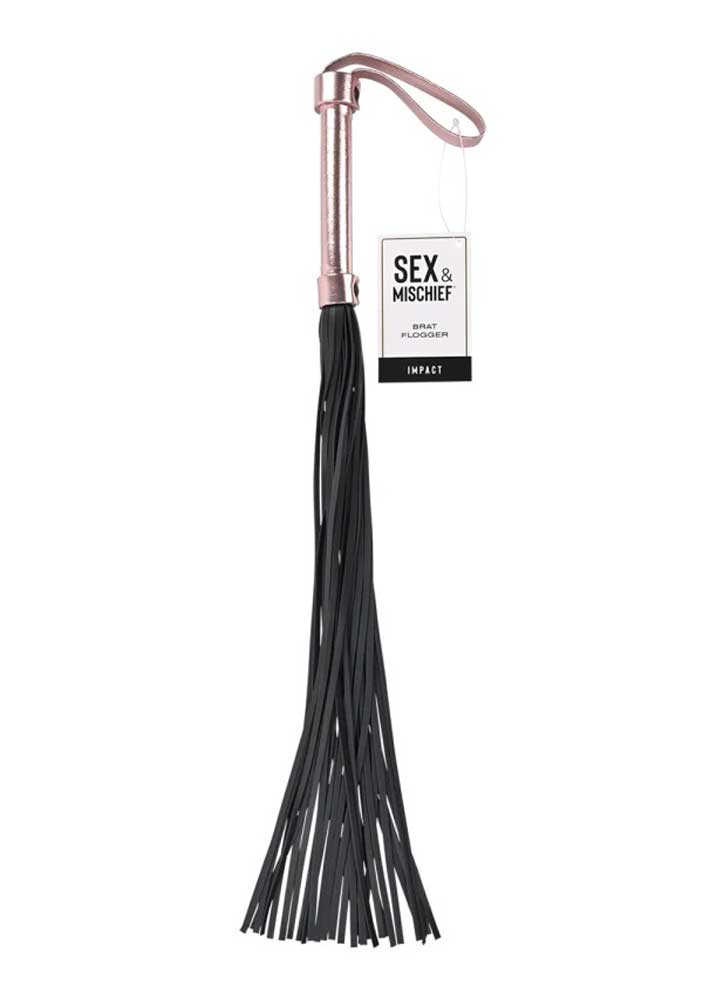 Brat Flogger - Black / Rose Gold - Time4Task2Toys