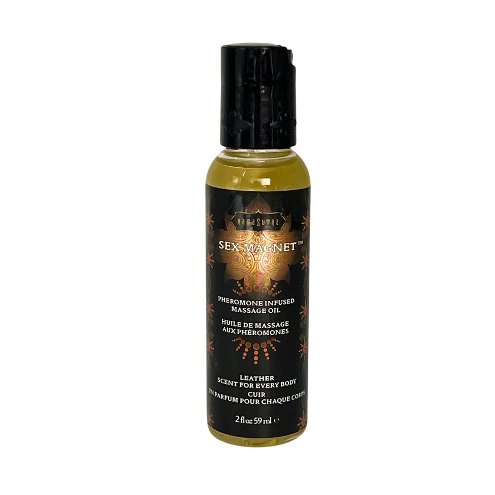 Leather Sex Magnet Massage Oil 2oz - Time4Task2Toys