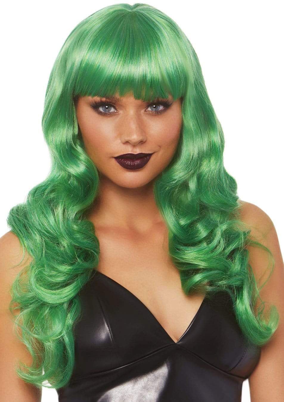 24 Inch Misfit Long Wavy Bang Wig - Green - Time4Task2Toys