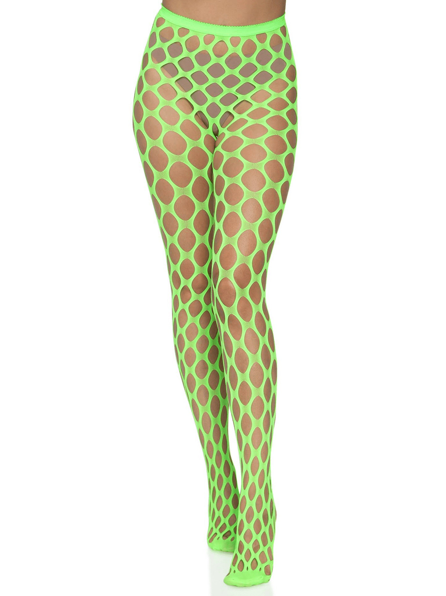 Jumbo Pothole Net Tights - Neon Green - One Size - Time4Task2Toys
