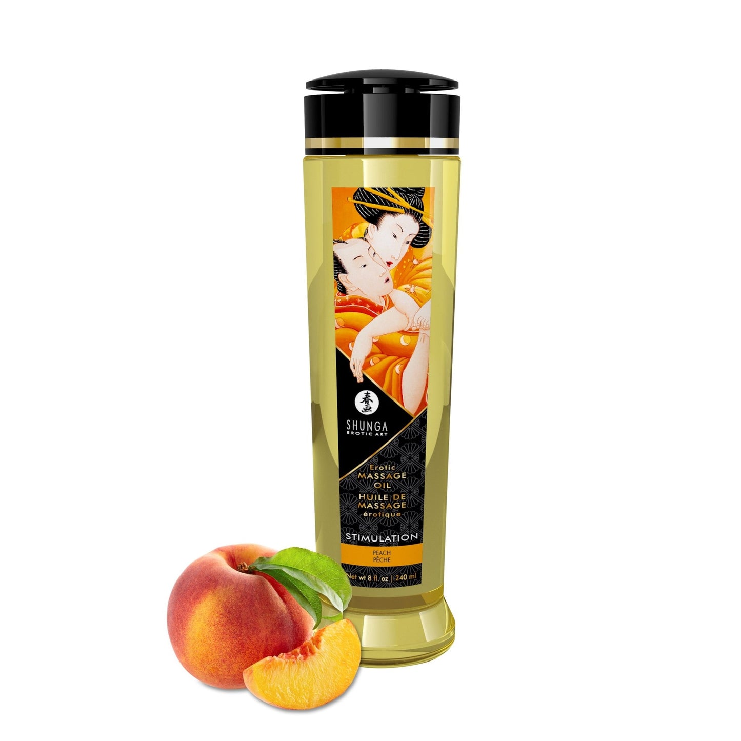 Massage Oils - Stimulation - 8 Fl. Oz. Peach - Time4Task2Toys