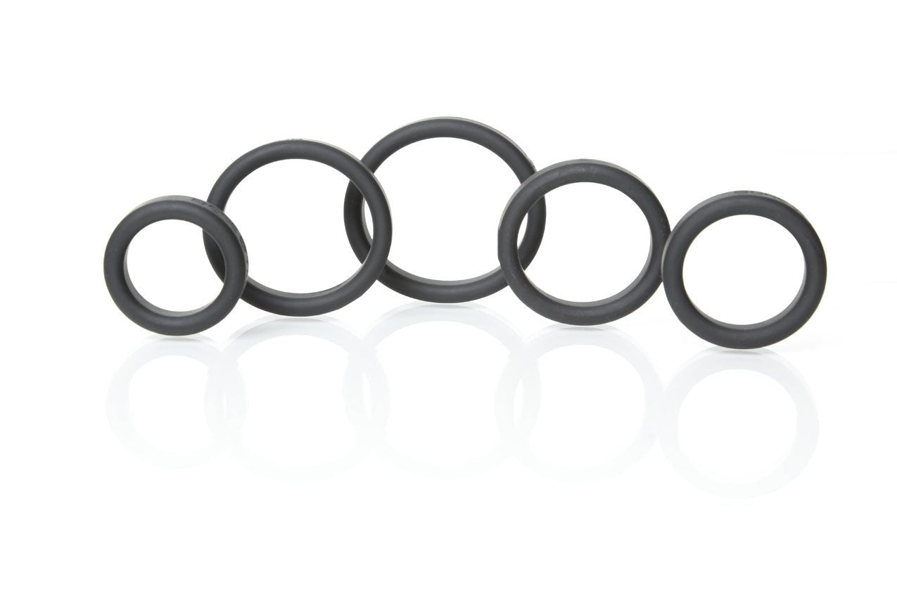 Boneyard Silicone Ring 5 Pc Kit - Black - Time4Task2Toys