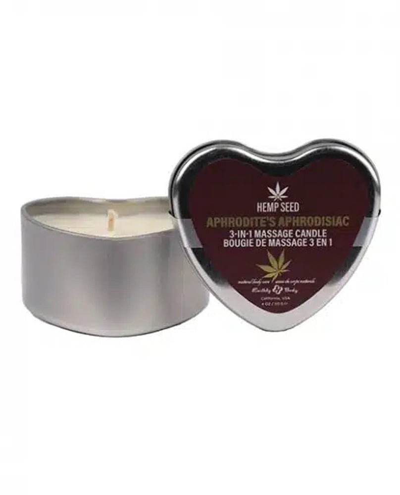 Hemp Seed 3 - in - 1 Valentines Day Candle - Aphrodite's Aphrodisiac 4 Oz - Time4Task2Toys