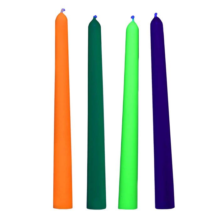 Glow Wax Uv Blacklight Reactive Drip Candles Set of 4 - Time4Task2Toys