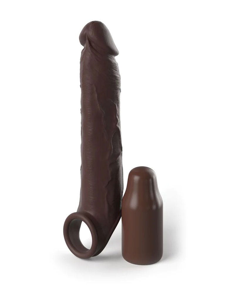 Fantasy X - Tensions Elite 7 Inch Extension With Strap - Brown - Time4Task2Toys