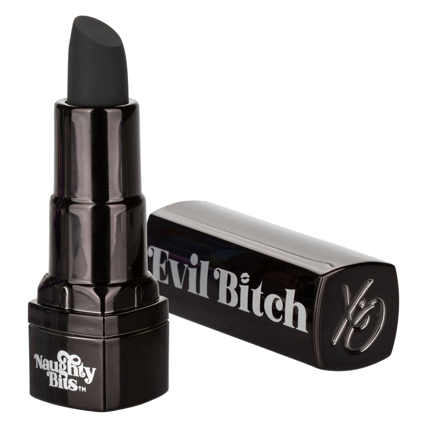 Naughty Bits Evil Bitch Lipstick Vibrator - Black - Time4Task2Toys
