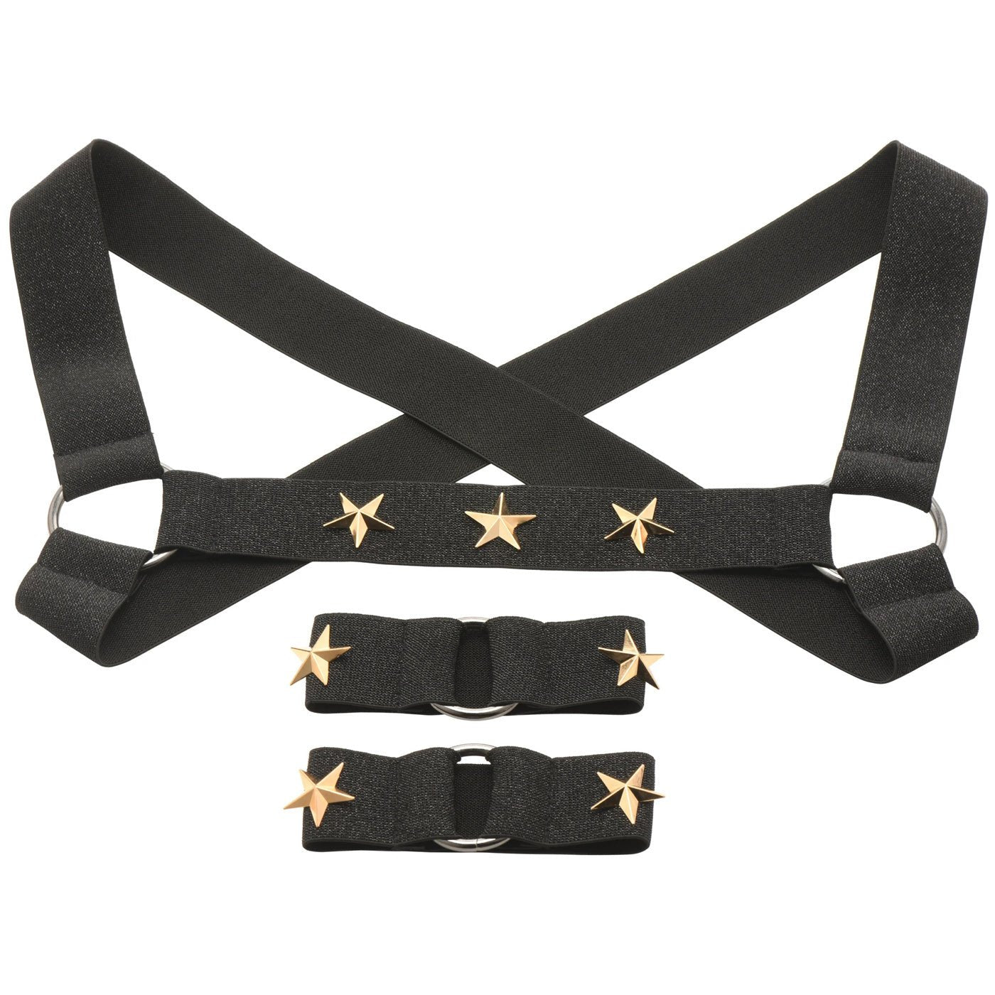 Star Boy Male Chest Harness With Arm Bands - Large/xlarge - Black - Time4Task2Toys