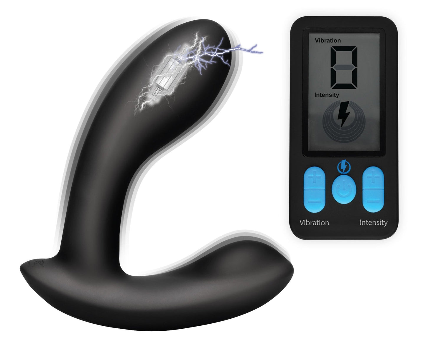 E - Stim and Vibrating Prostate Massager - Black - Time4Task2Toys