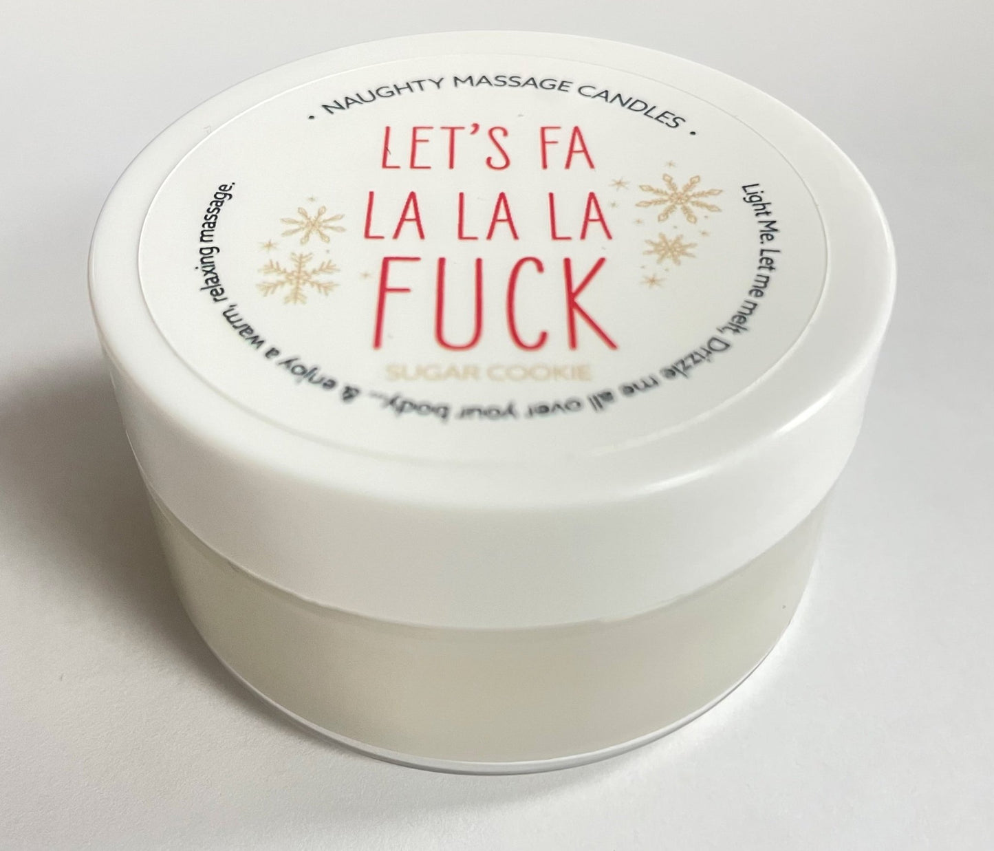 Let's Fa La La La Fuck Massage Candle - Sugar Cookie 1.7 Oz - Time4Task2Toys