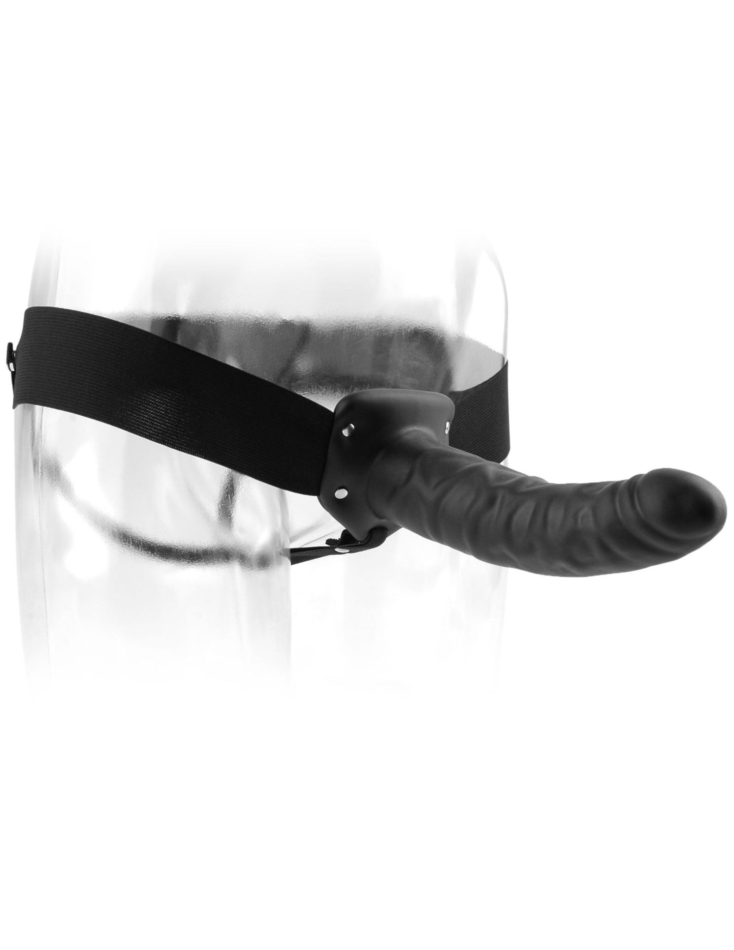 Fetish Fantasy Series 8 Inch Hollow Strap - on - Black - Time4Task2Toys