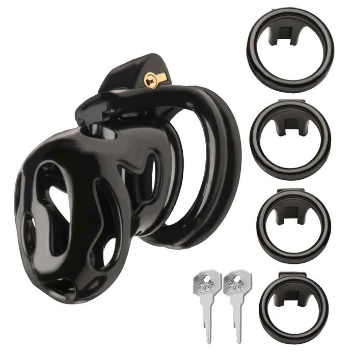 Hard Stop Double Ring Chastity Cage - Time4Task2Toys