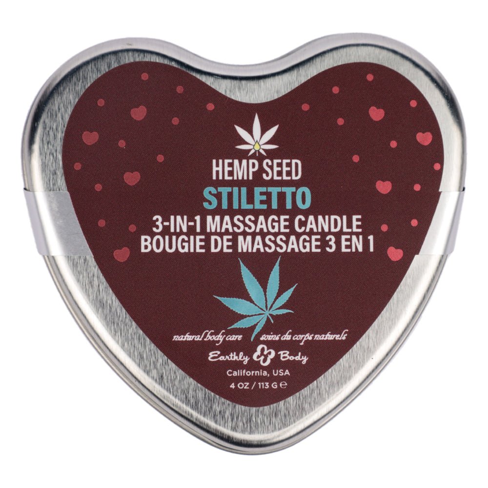 Hemp Seed 3 in 1 Massage Candle Stiletto 4.07oz - Time4Task2Toys