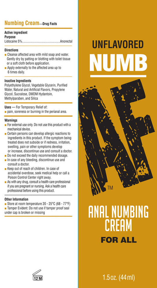 Numb Af - Anal Desensitizing Gel - Unflavored - 1.5 Fl. Oz. - Time4Task2Toys