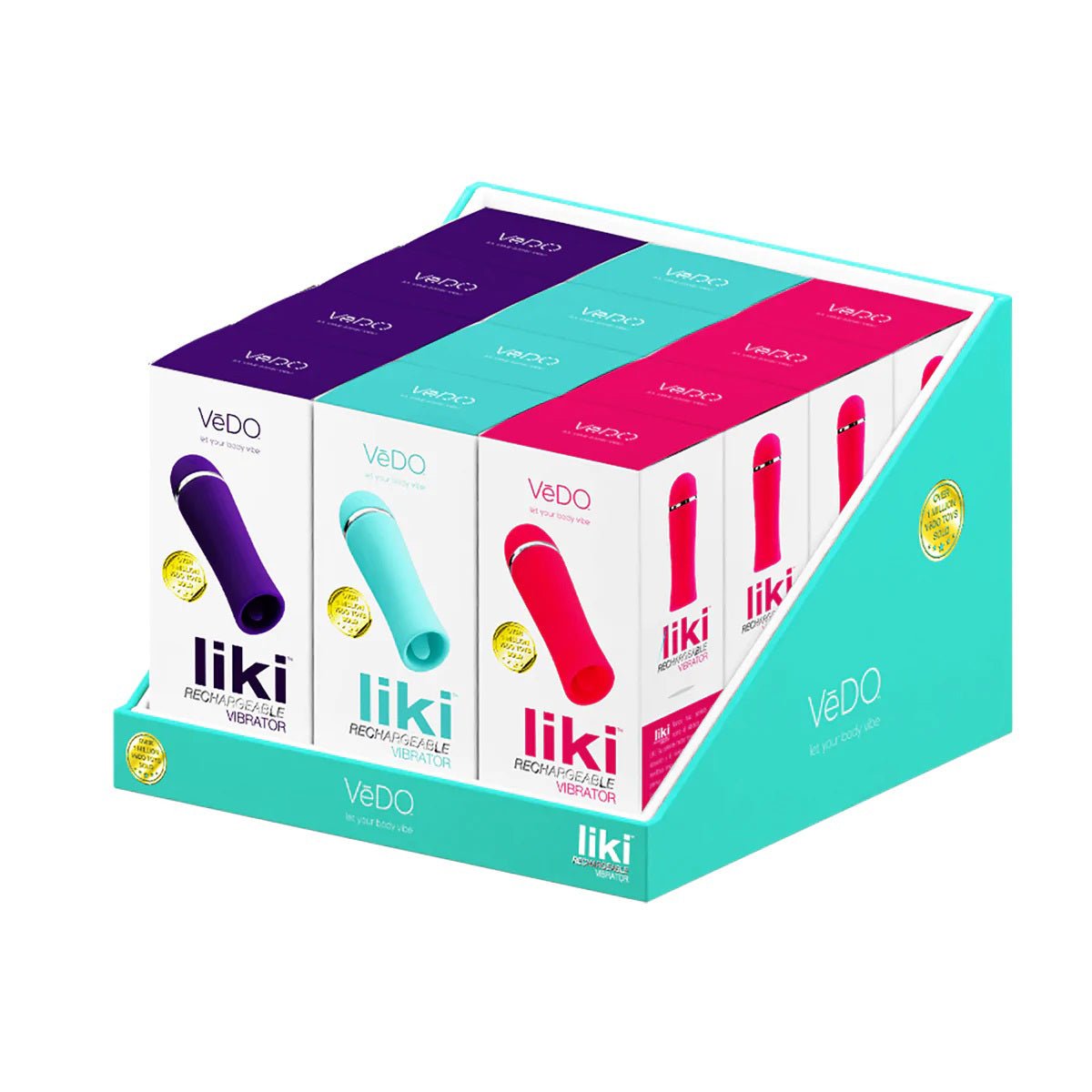 Liki Rechargeable Flicker Vibe - 12 Piece Assorted Display - Time4Task2Toys