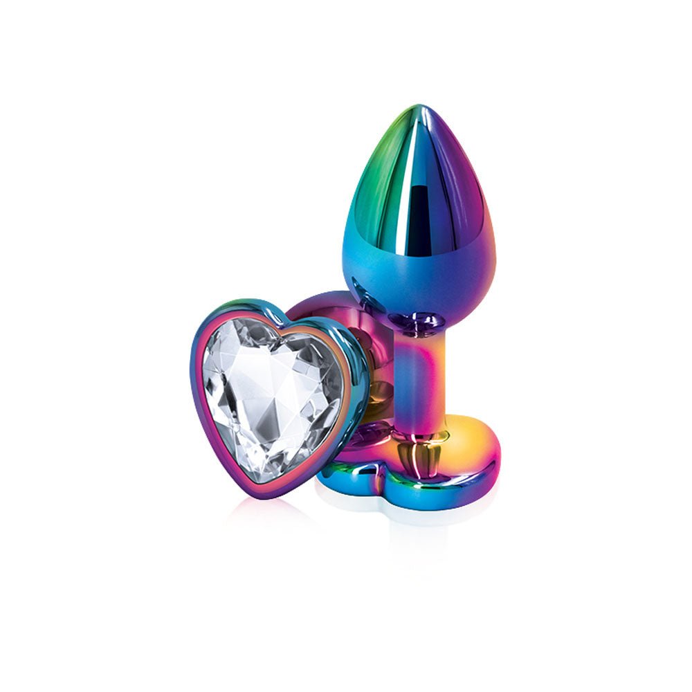 Rear Assets - Multicolor Heart - Small - Clear - Time4Task2Toys