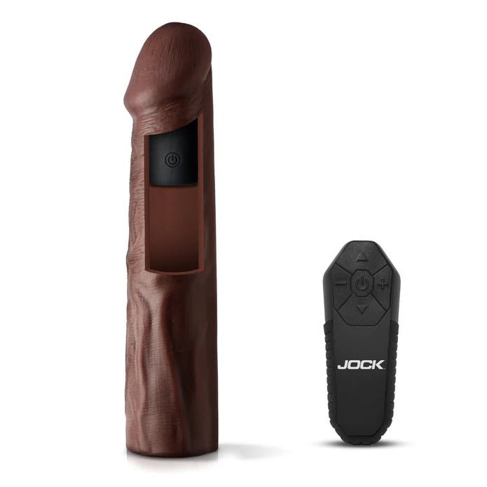 Jock Vibrating Penis Extension with Remote - Dark - Time4Task2Toys