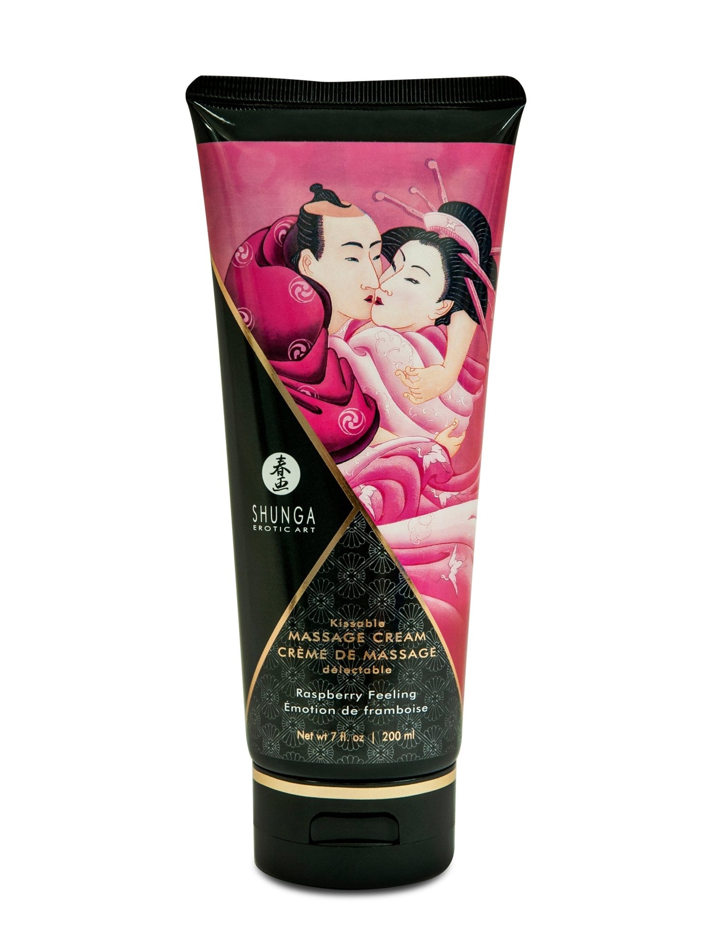 Kissable Massage Cream - Raspberry Feeling - 7 Fl. Oz. / 200 ml - Time4Task2Toys