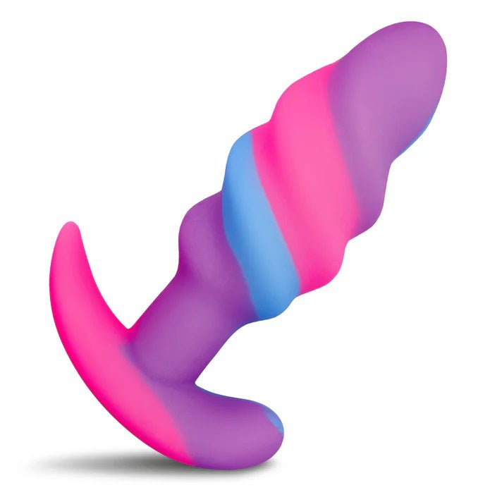 Unicorn Swirl Silicone Butt Plug - Small - Time4Task2Toys