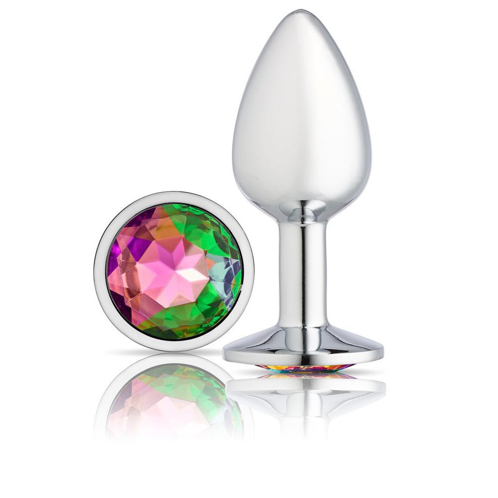 Cloud 9 Novelties Gems Silver Chromed Anal Plug - Small - Time4Task2Toys
