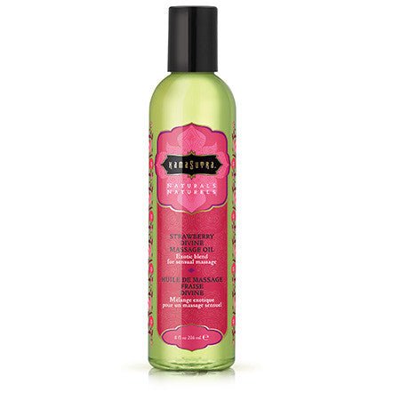 Naturals Massage Oil - Strawberry Divine 8 Fl Oz - Time4Task2Toys