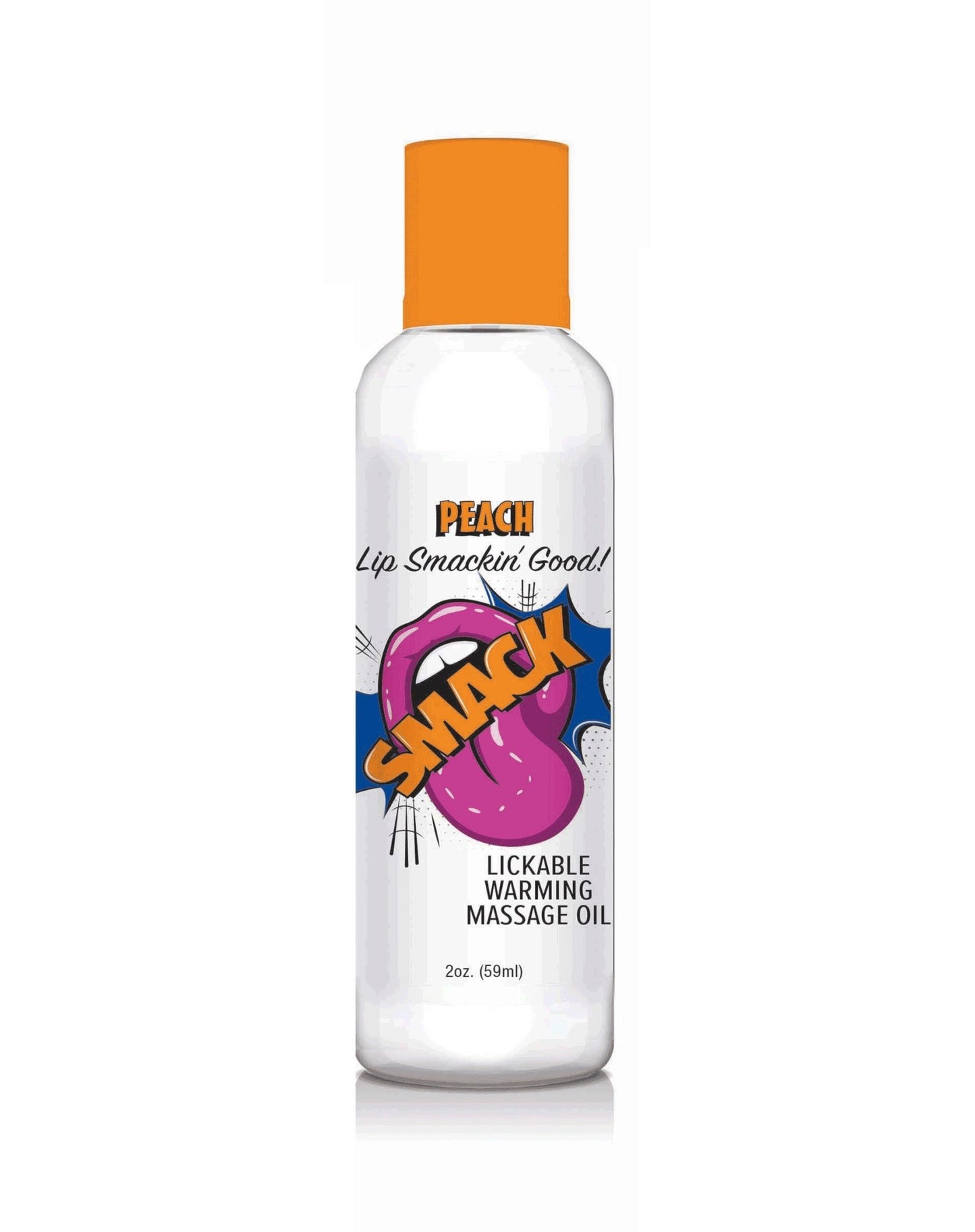 Smack Warming and Lickable Massage Oil - Peach 2 Oz - Time4Task2Toys