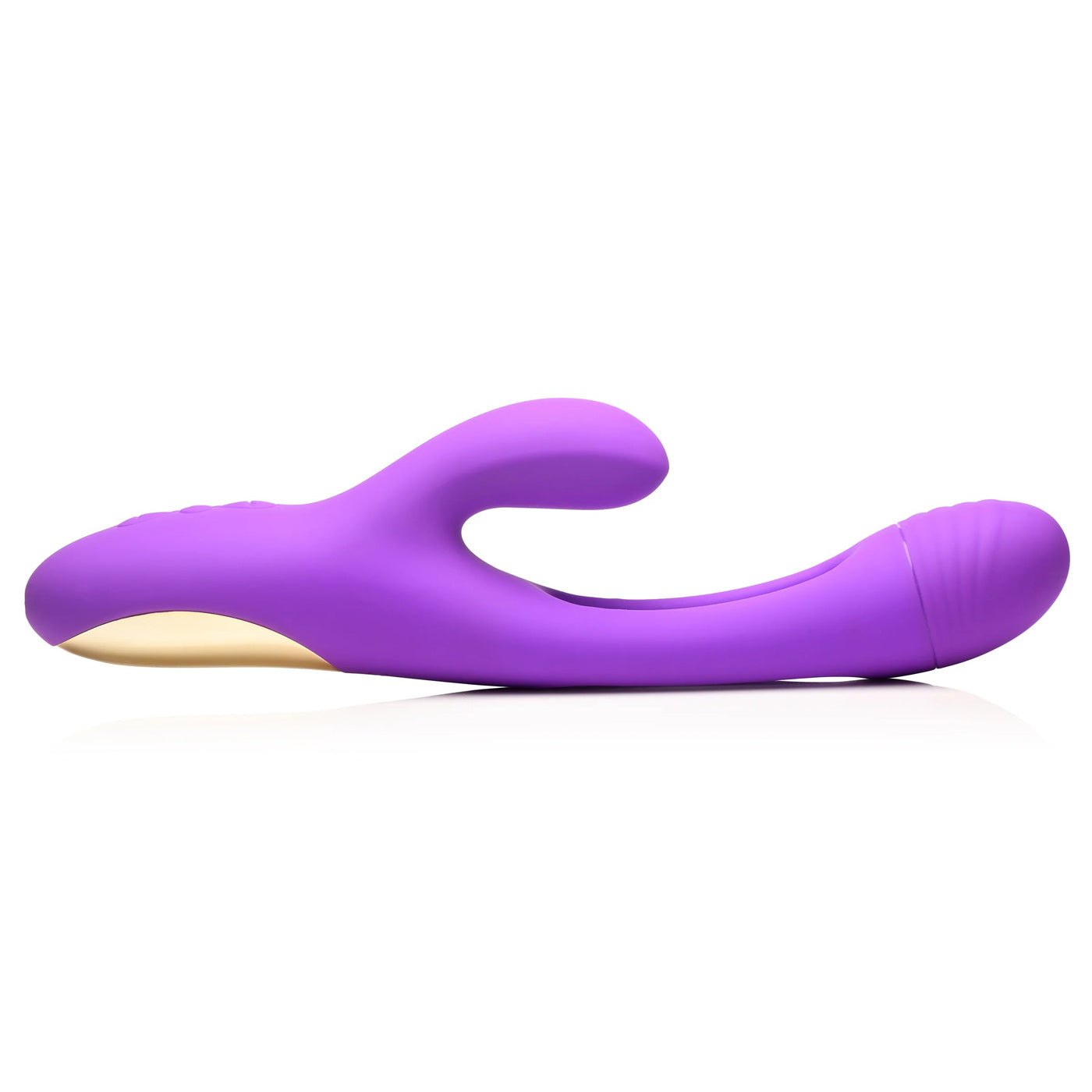 Tri - Flick Flicking Silicone Rabbit Vibrator - Purple - Time4Task2Toys