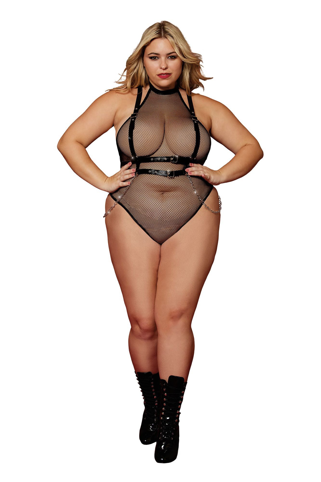 "Teddy and Harness - Queen Size - Black DG-13291XBLKQ"
