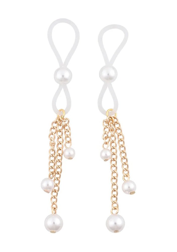 Pearl Nipple Ties - Gold/white - Time4Task2Toys