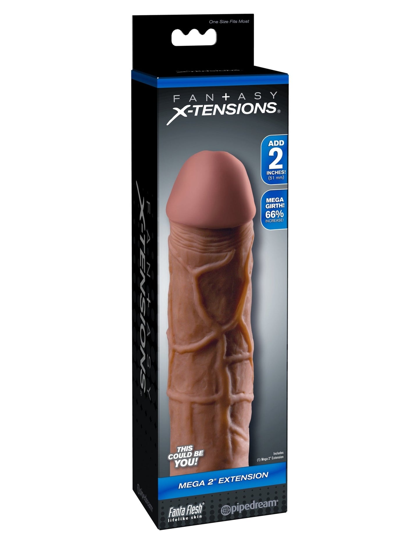 Fantasy X - Tension Mega 2 - Inch Extension - Brown - Time4Task2Toys