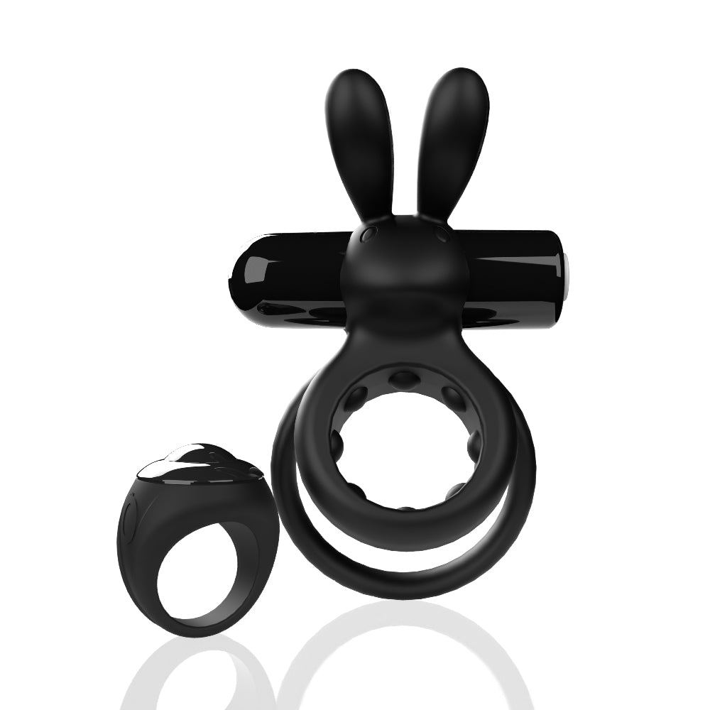 Screaming O Remote Controlled Ohare Vibrating Ring - Black - Time4Task2Toys