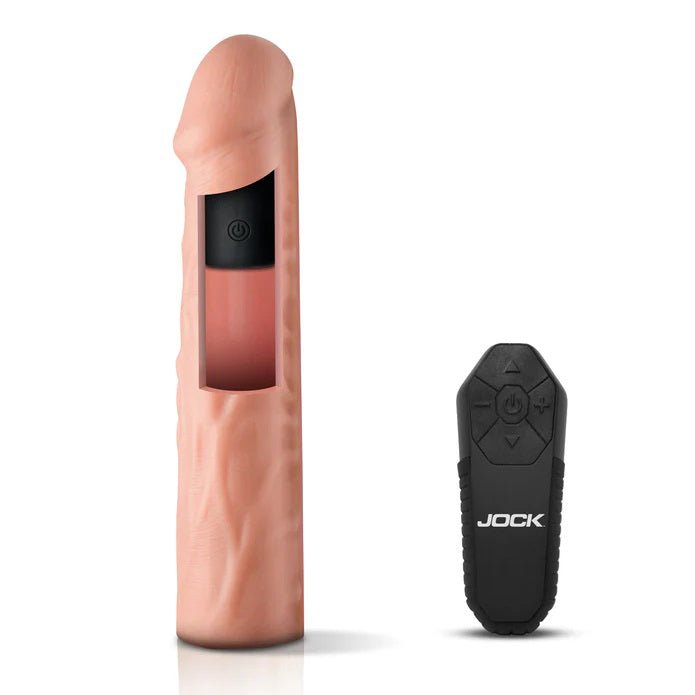 Jock Vibrating Penis Extension with Remote - Light - Time4Task2Toys
