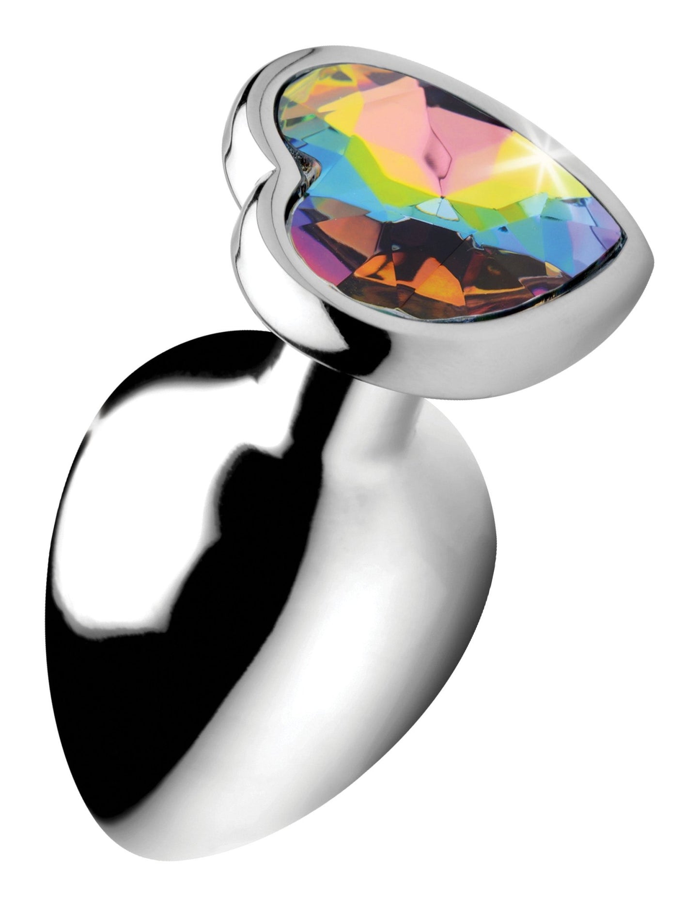 Rainbow Prism Heart Anal Plug - Large - Time4Task2Toys