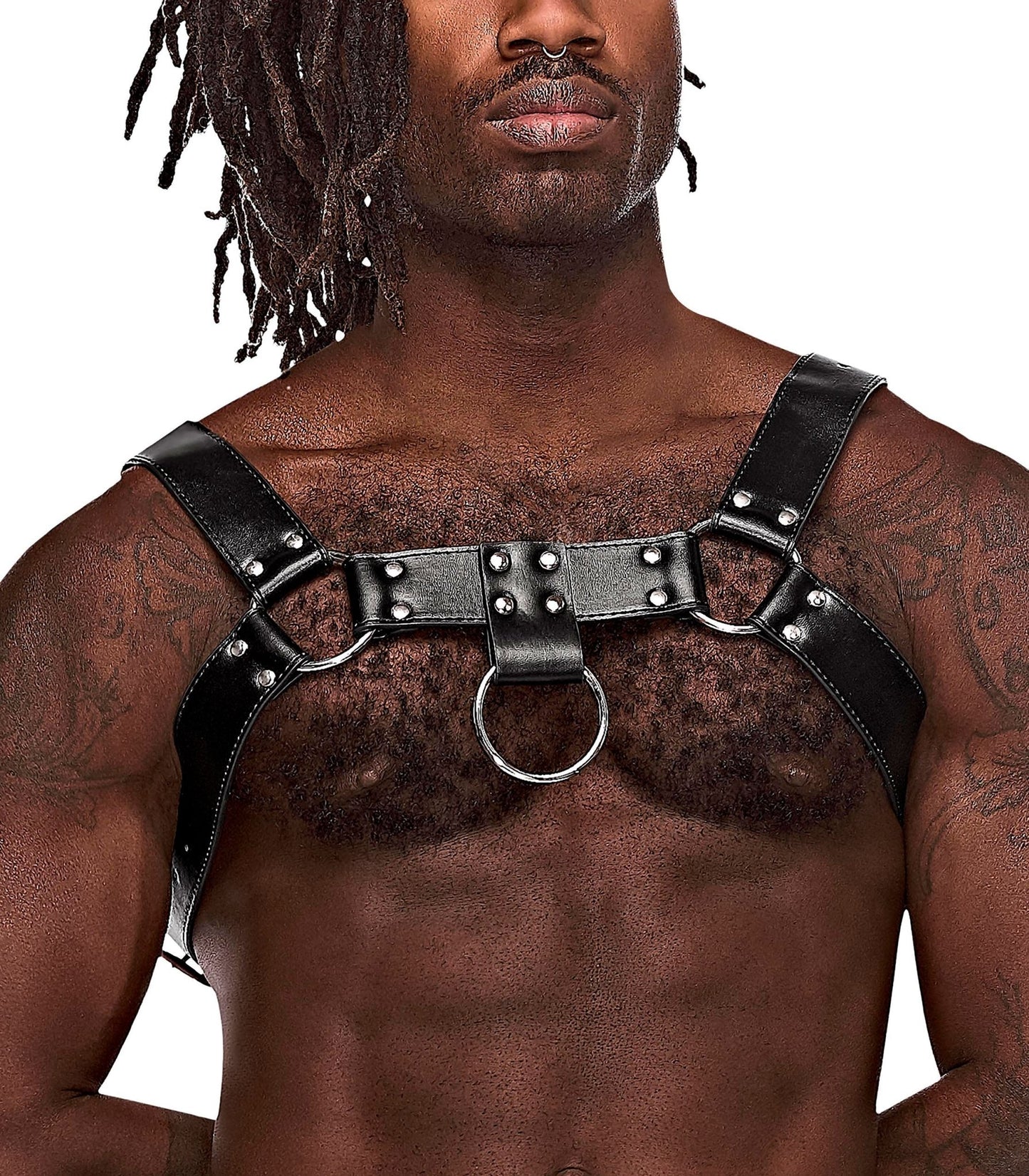 Aries Leather Harness - One Size - Black - Time4Task2Toys