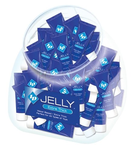 ID Jelly Extra Thick Water - Based Lubricant - 12ml Tubes - 72 Pieces Jar - Time4Task2Toys