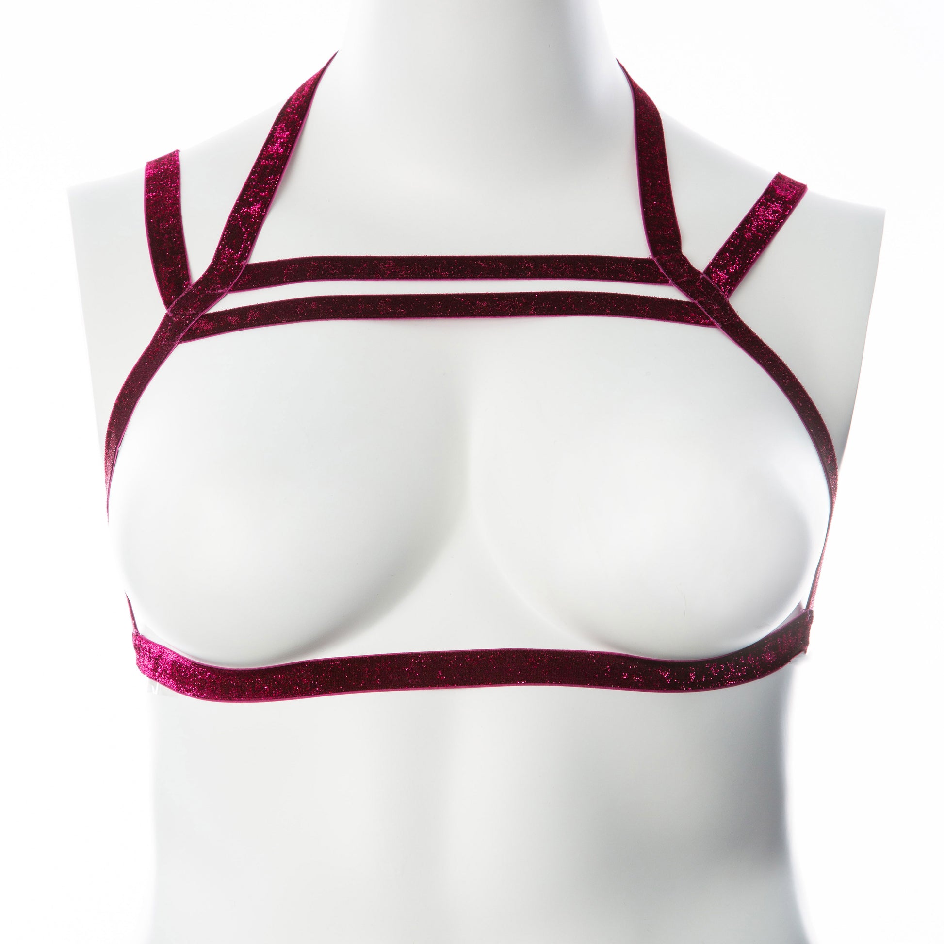 "Gender Fluid Sugar Coated Harness - Large/xxlarge - Raspberry GFL-H402"