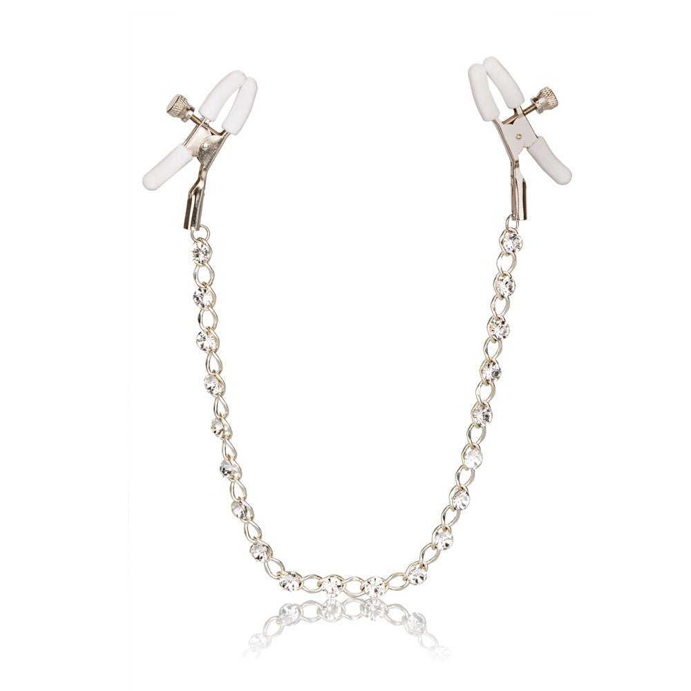 Nipple Play Crystal Chain Nipple Clamps - Time4Task2Toys