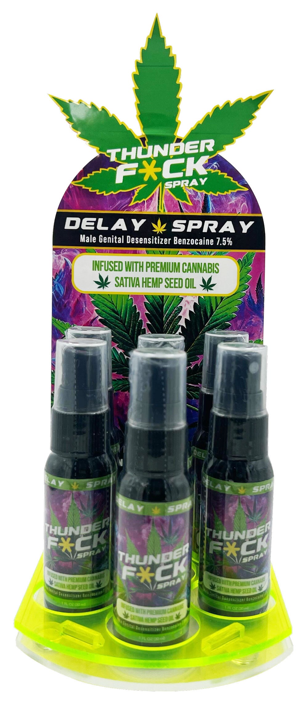 "Thunder F*Ck Male Climax Control Spray Six Bottle - Display BA-6TF10CD"