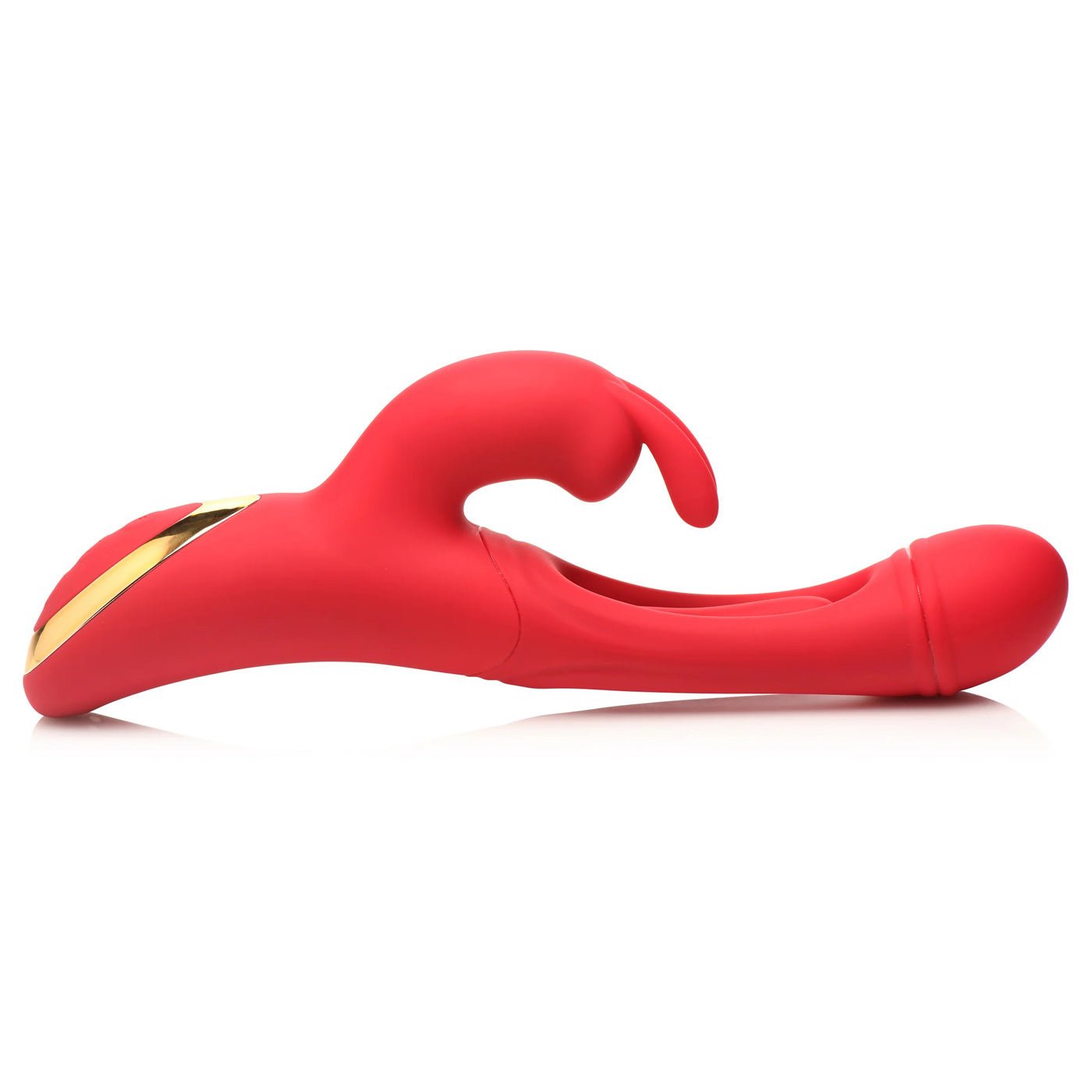 Rabbit Flick Flicking Silicone Rabbit Vibrator - Red - Time4Task2Toys