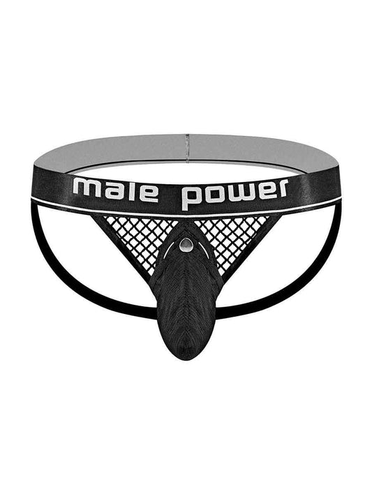 Cock Pit Net Cock Ring Jock - S/ M - Black - Time4Task2Toys