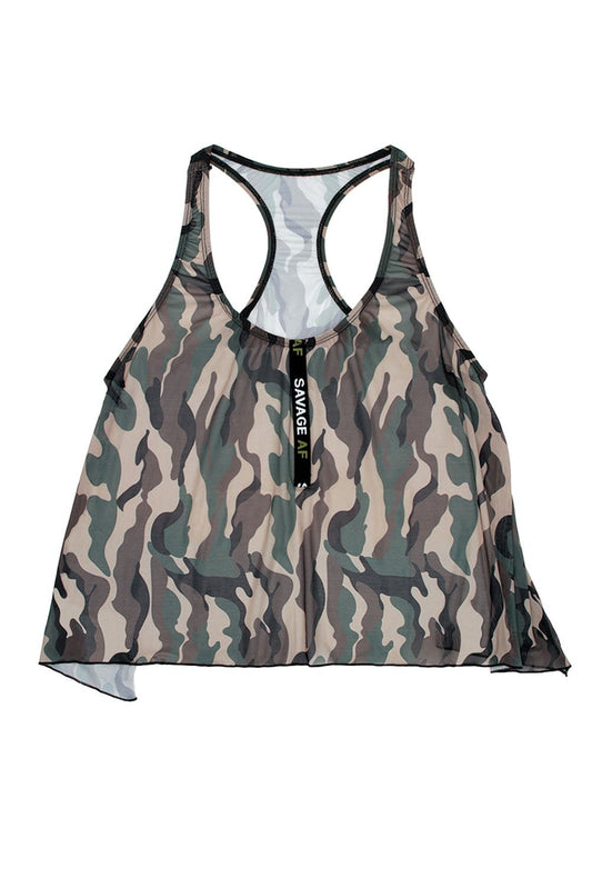 Savage Af Swing Top - Forest Camo - S/m - Time4Task2Toys