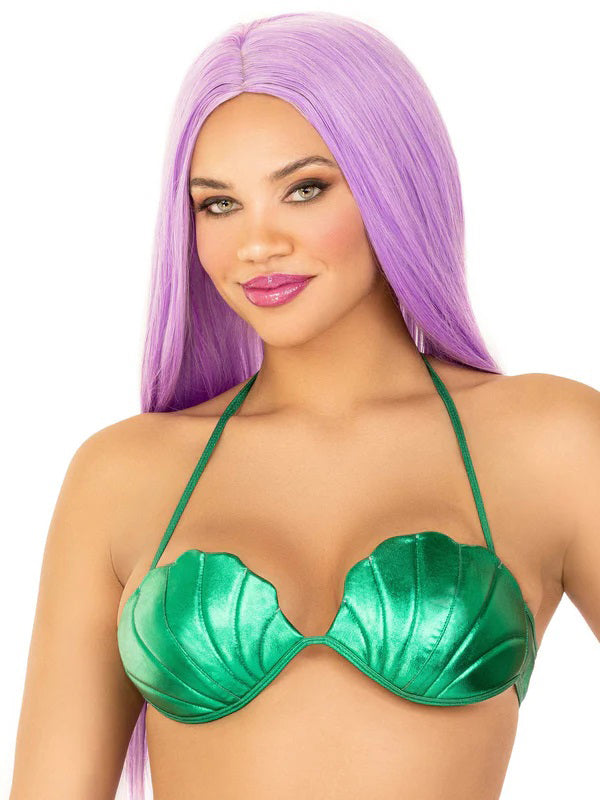"Mermaid Shell Bra Top - Large - Green LA-A2901GRNLG"