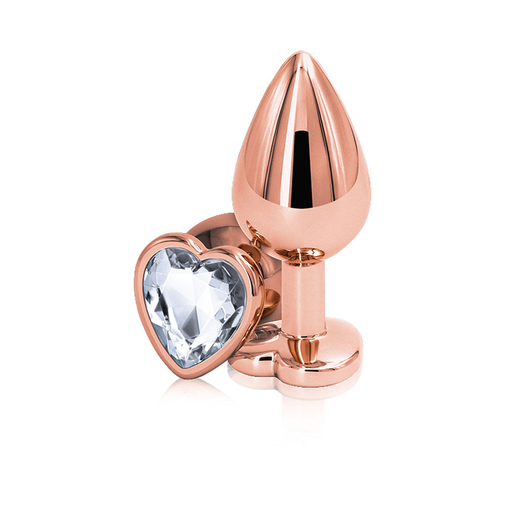 "Rear Assets - Rose Gold Heart - Medium - Clear NSN0963-21"