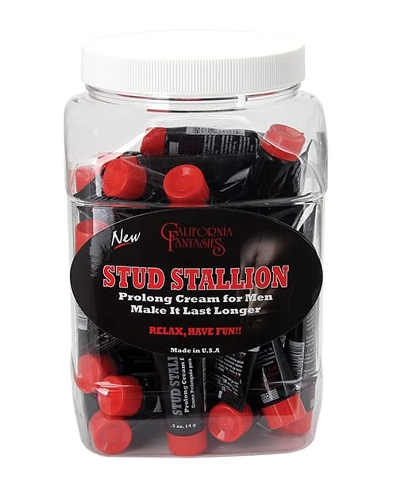 Stud Stallion - 36 Count Bowl - 0.5 Oz. Tubes - Time4Task2Toys