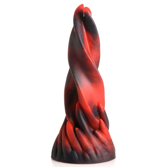 Hell Kiss Twisted Tongues Silicone Dildo - Red - Time4Task2Toys