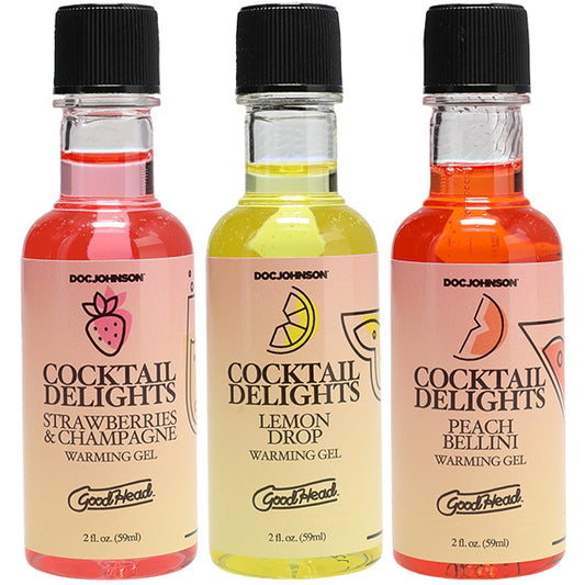 "Goodhead Cocktail Delights Peach Bellini, Strawberries Champagne, and Lemon Drop 3 Pack 2 Oz. DJ1363-60-BX"