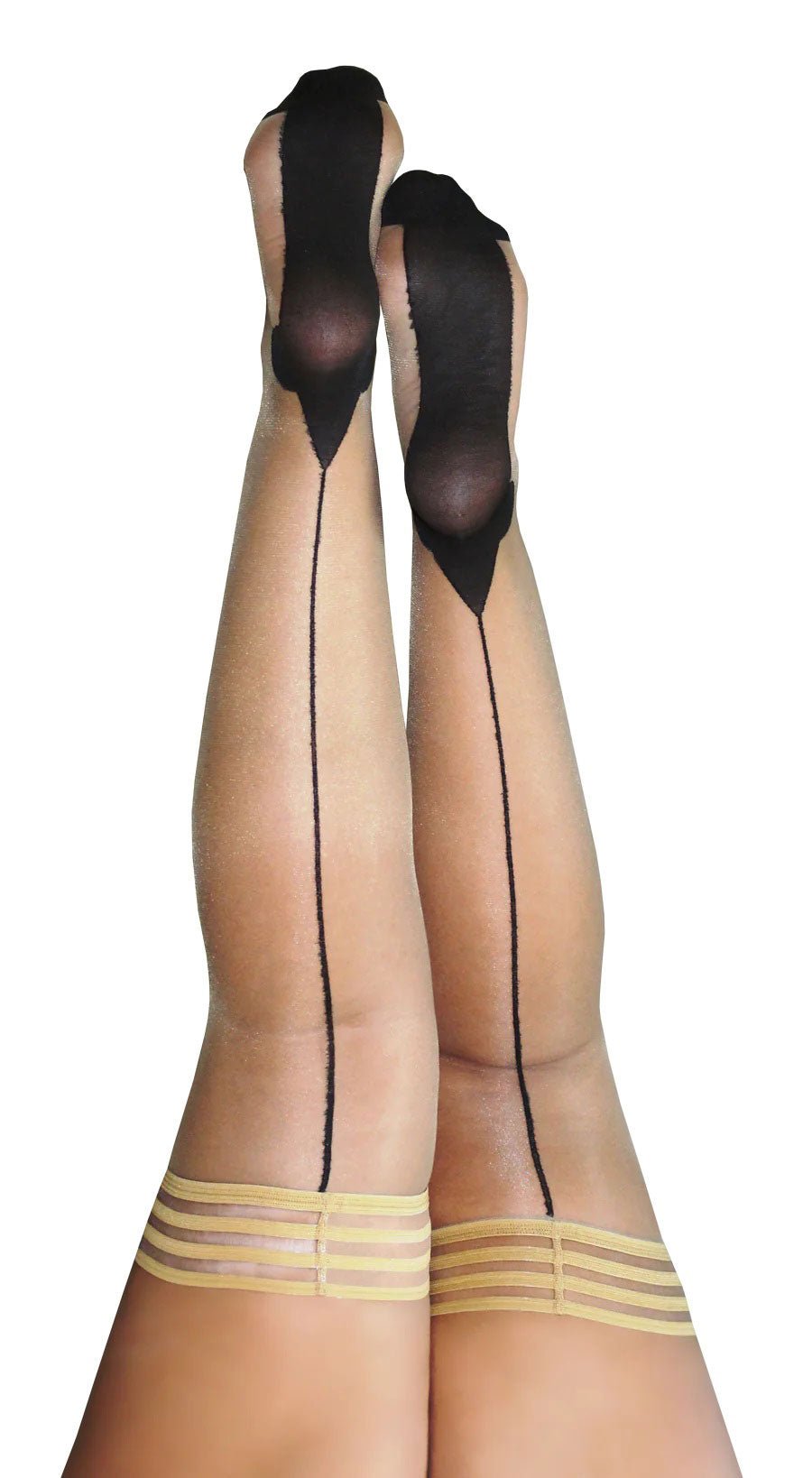 Ruby - Cuban Heel Thigh High - Size D - Nude - Time4Task2Toys