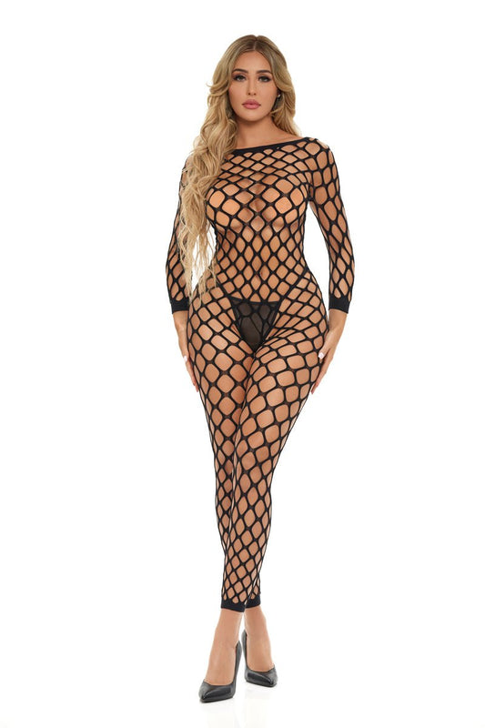 Crotchless Bodystocking - One Size - Black - Time4Task2Toys